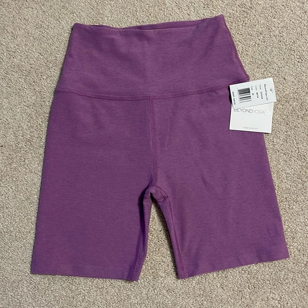 Beyond yoga weathered purple shorts